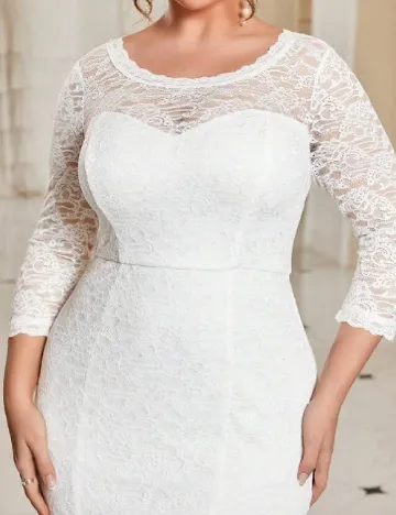 Rochie lunga SHEIN CURVE, alb Alb