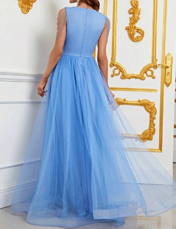 Rochie lunga Faeriesty, albastru