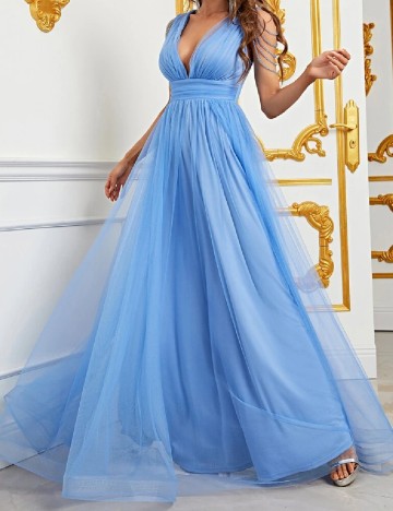 Rochie lunga Faeriesty, albastru