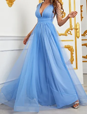 Rochie lunga Faeriesty, albastru