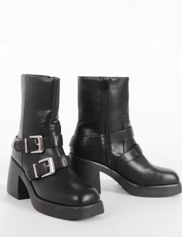 Botine Reserved, negru Negru