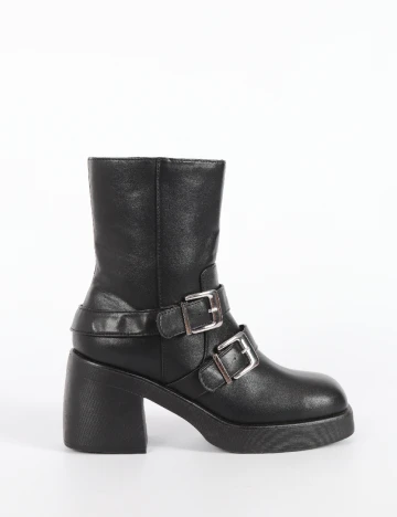 Botine Reserved, negru Negru