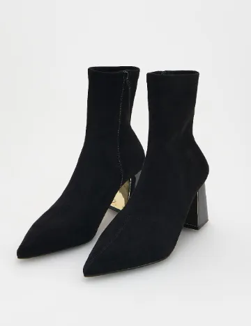 Botine Reserved, negru Negru