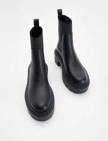 Botine Reserved, negru Negru