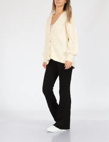 Cardigan American Eagle, ecru Alb