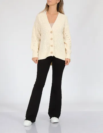 Cardigan American Eagle, ecru Alb