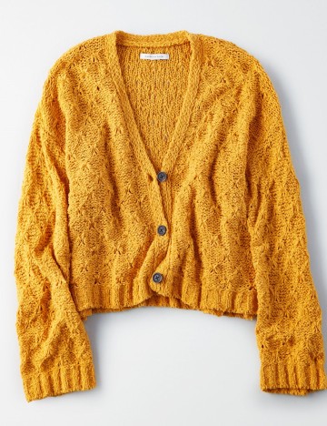 Cardigan American Eagle, mustar