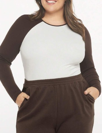 Body SHEIN CURVE, alb/maro