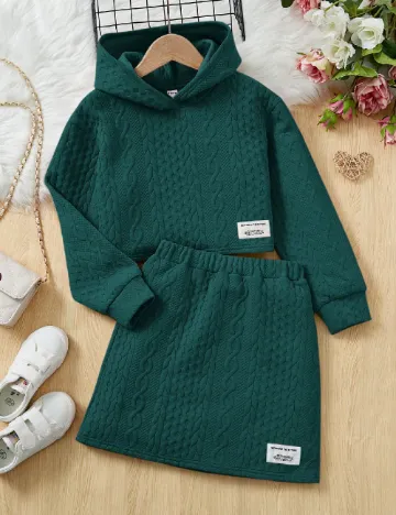 Compleu Shein Kids, verde Verde