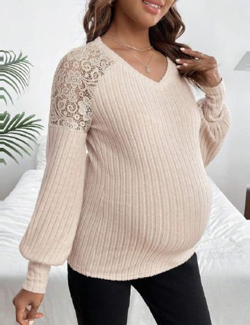 Bluza SHEIN Maternity, crem