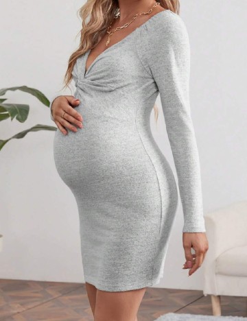 Rochie scurta SHEIN Maternity, gri