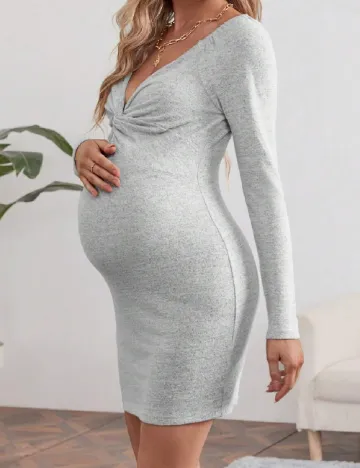 Rochie scurta SHEIN Maternity, gri Gri