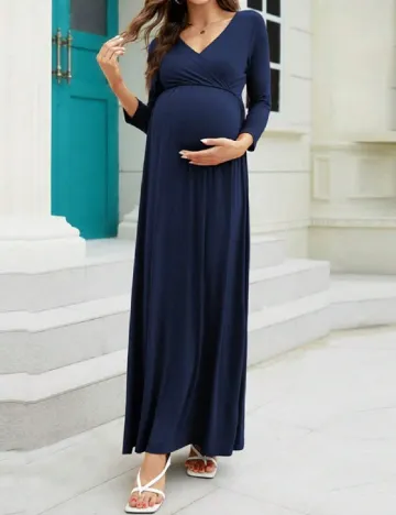 Rochie lunga SHEIN Maternity, bleumarin Albastru