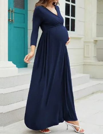 Rochie lunga SHEIN Maternity, bleumarin Albastru