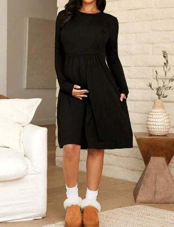 Rochie scurta SHEIN Maternity, negru