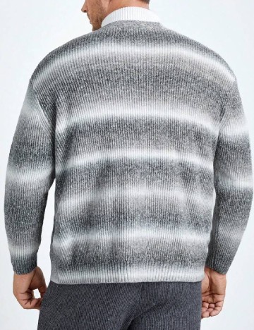 Cardigan SHEIN Plus Size Men, gri