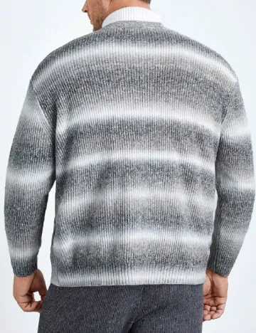 Cardigan SHEIN Plus Size Men, gri Gri