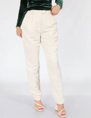 Pantaloni Marciano Guess, crem Crem