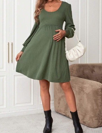 Rochie scurta SHEIN Maternity, verde