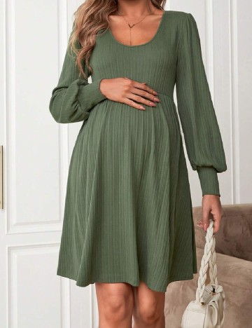 Rochie scurta SHEIN Maternity, verde