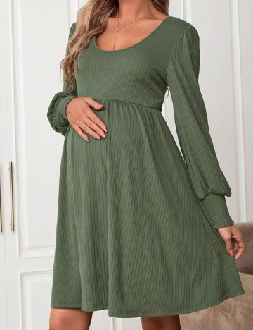 Rochie scurta SHEIN Maternity, verde