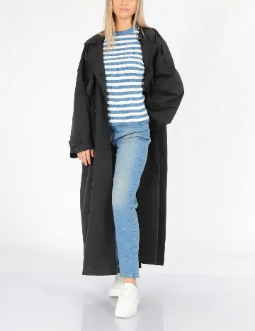 Trench Q/S, negru Negru