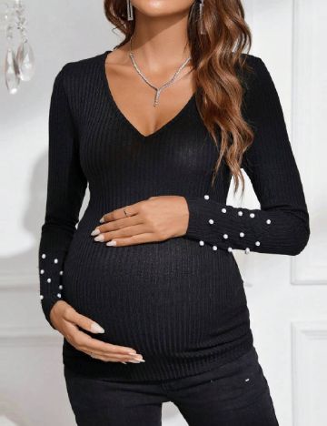 Bluza SHEIN Maternity, negru