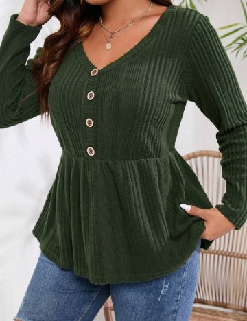 Bluza SHEIN CURVE, verde