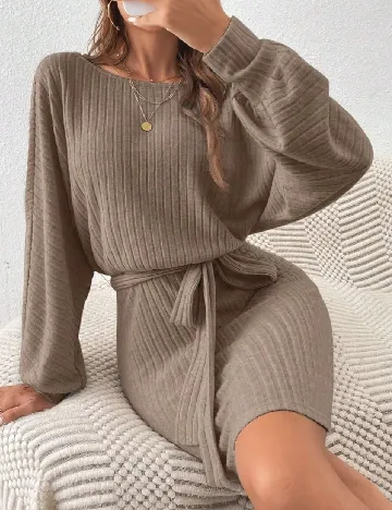 Rochie scurta SHEIN, maro Maro