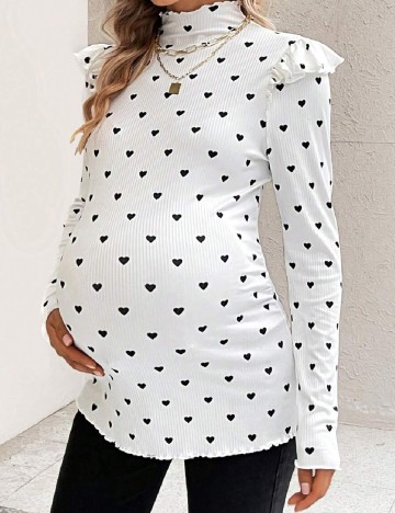 Bluza SHEIN Maternity, alb