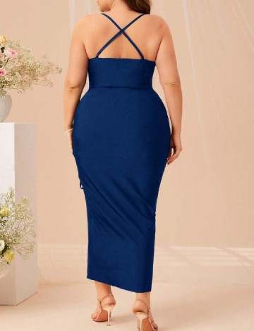 Rochie lunga SHEIN CURVE, bleumarin