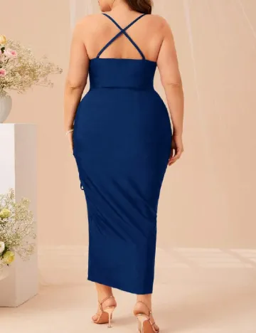 Rochie lunga SHEIN CURVE, bleumarin Albastru