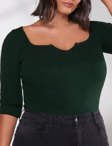 Bluza SHEIN CURVE, verde