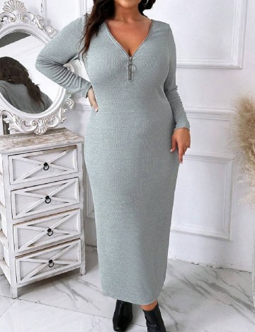 Rochie lunga SHEIN CURVE, gri