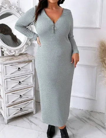 Rochie lunga SHEIN CURVE, gri Gri