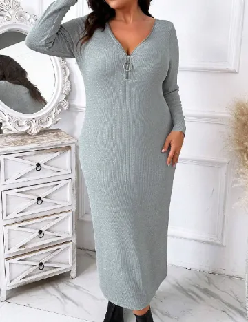 Rochie lunga SHEIN CURVE, gri Gri