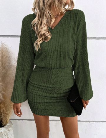 Rochie scurta SHEIN, verde