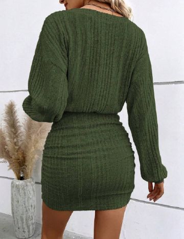 Rochie scurta SHEIN, verde