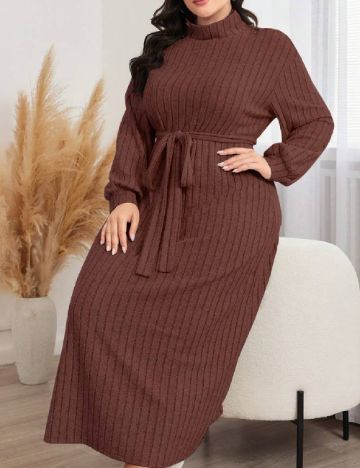 Rochie lunga SHEIN CURVE, maro