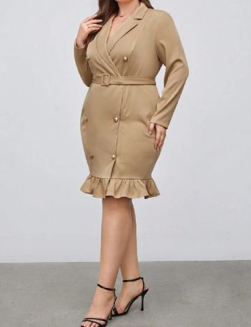 Rochie scurta SHEIN CURVE, maro