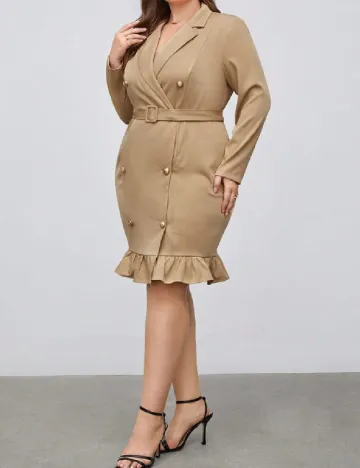 Rochie scurta SHEIN CURVE, maro Maro