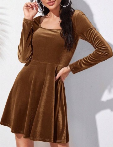 Rochie scurta SHEIN, maro