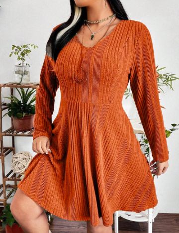 Rochie scurta SHEIN CURVE, portocaliu