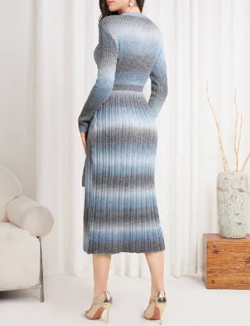 Rochie medie SHEIN, albastru/gri
