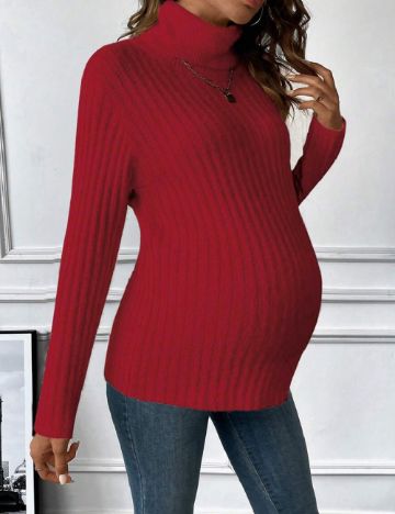 Pulover SHEIN Maternity, rosu