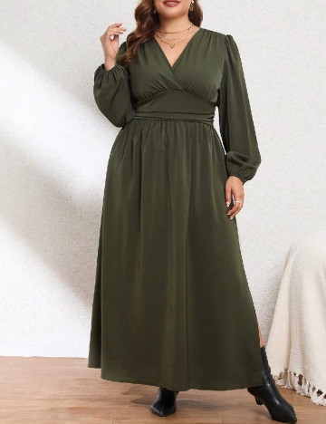 Rochie lunga SHEIN CURVE, verde