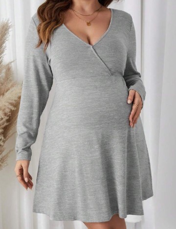 Rochie scurta SHEIN Maternity Plus, gri