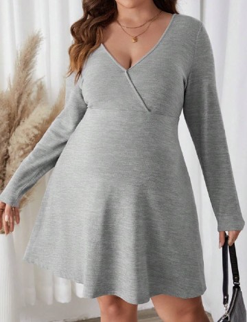 Rochie scurta SHEIN Maternity Plus, gri