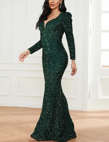 Rochie lunga Miss ord, verde Verde