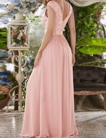 Rochie lunga Ever-Pretty, roz